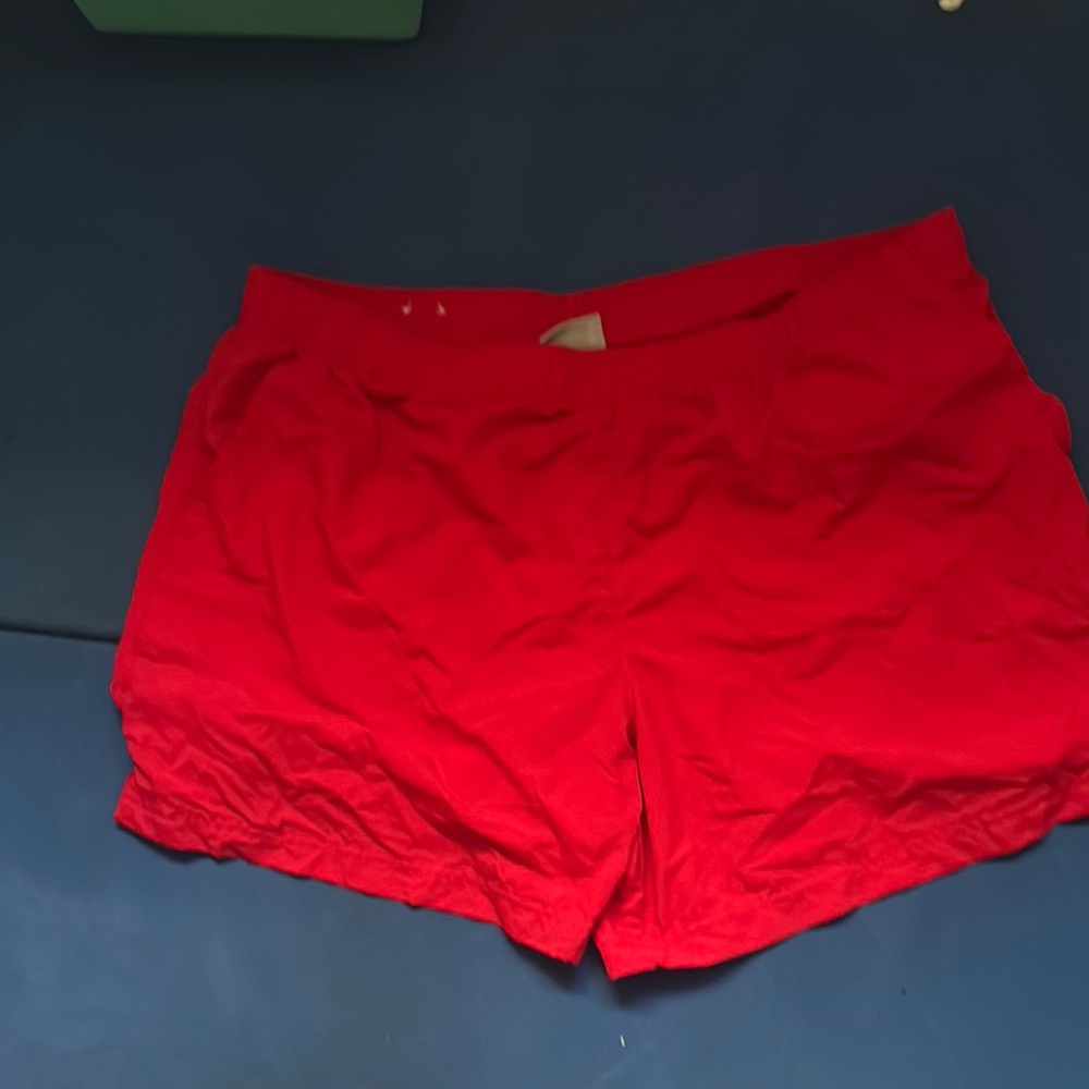 Columbia Red Athletic Shorts Lightweight Relaxed Fit